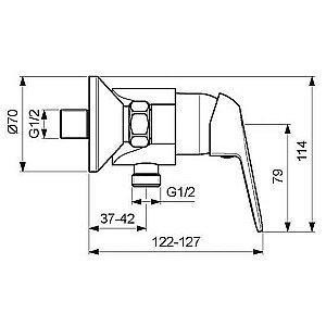 Смеситель для душа Vidima Fine BA387AA купить в интернет-магазине сантехники Sanbest