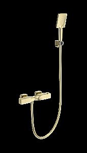 Смеситель для душа с термостатом WONZON & WOGHAND Twist WW-B2025-A-BG золото брашированное купить в интернет-магазине сантехники Sanbest