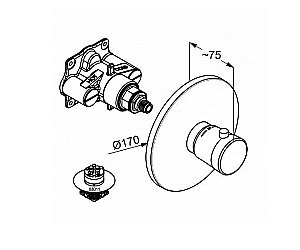 Термостат для душа Kludi Balance 527290575 купить в интернет-магазине сантехники Sanbest