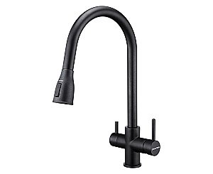 Смеситель для кухни Paulmark Lange La214212-BLM черный  купить в интернет-магазине сантехники Sanbest