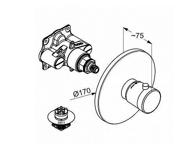 Термостат для душа Kludi Balance 527290575 купить в интернет-магазине сантехники Sanbest