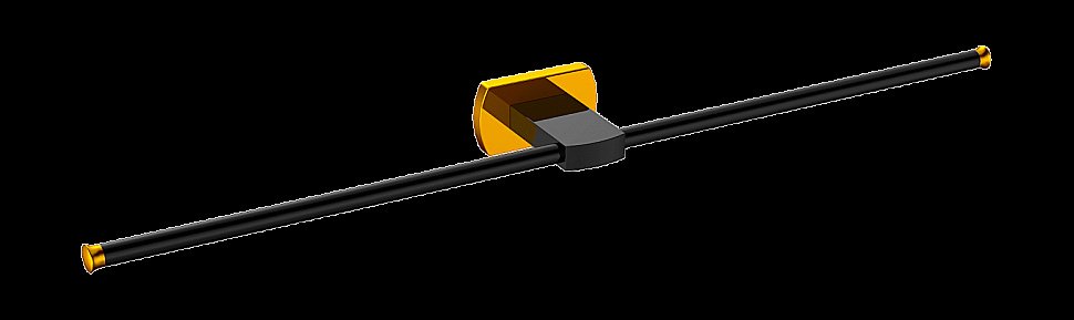 Полотенцедержатель CeramaLux Azzuro 95608 черный матовый/золото купить в интернет-магазине сантехники Sanbest