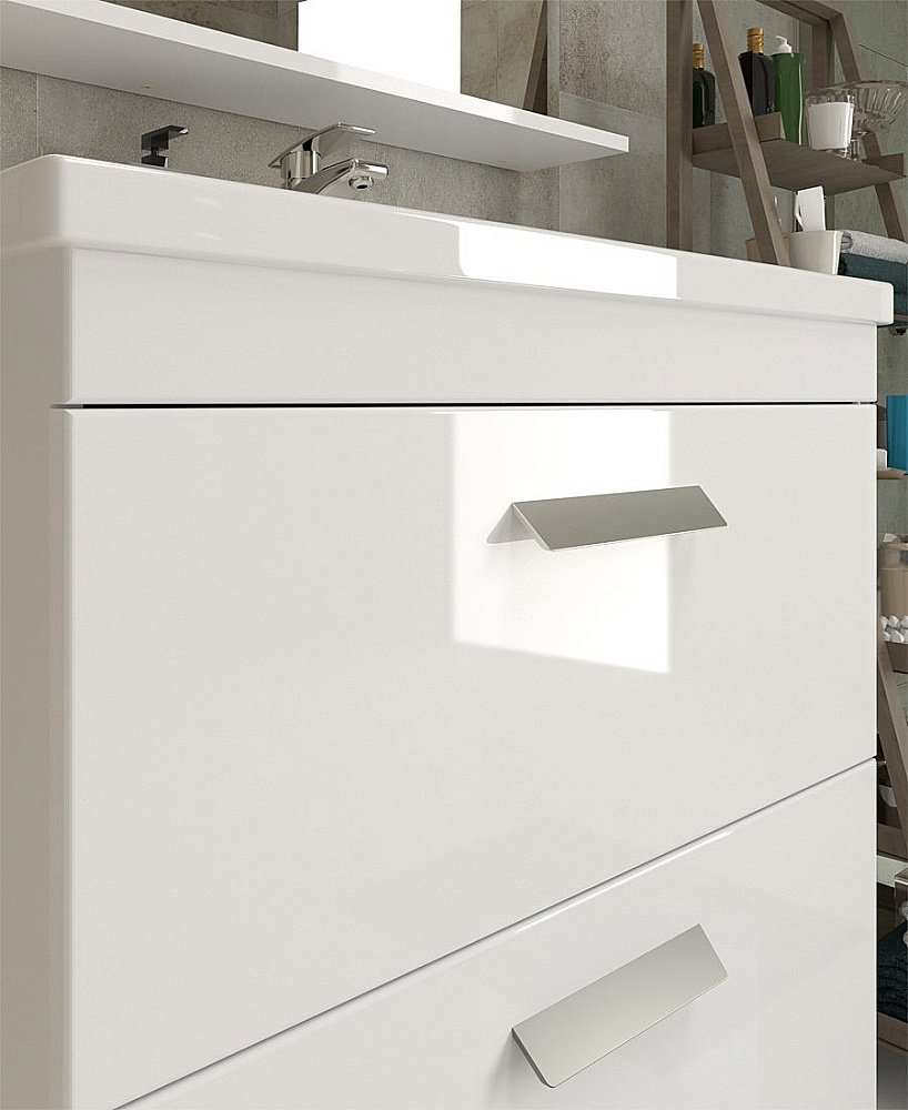 Тумба с раковиной Vigo Nova 2-800 белая для ванной в интернет-магазине Sanbest