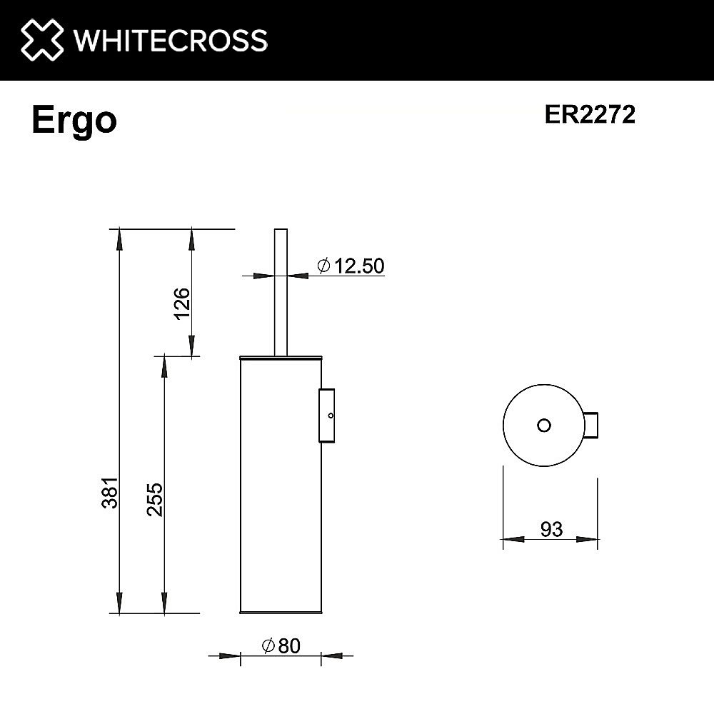 Ершик для унитаза WhiteCross Ergo ER2272CR хром купить в интернет-магазине сантехники Sanbest