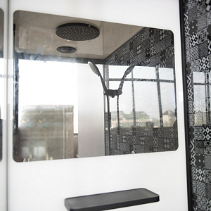 Душевая кабина Esbano ESB-1180CKR 110x80 ESKBB1180CKR стекло прозрачное/профиль черный купить в интернет-магазине Sanbest