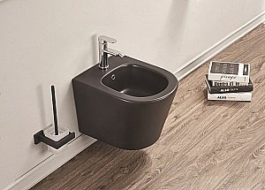 Биде подвесное CeramaLux 5330MB черный матовый купить в интернет-магазине Sanbest