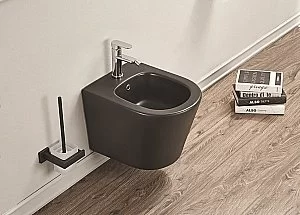 Биде подвесное CeramaLux 5330MB черный матовый купить в интернет-магазине Sanbest