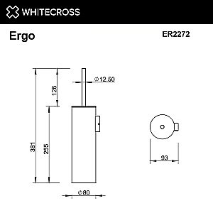 Ершик для унитаза WhiteCross Ergo ER2272CR хром купить в интернет-магазине сантехники Sanbest