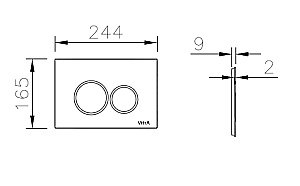 Кнопка для инсталляции VitrA Origin 740-2480 хром купить в интернет-магазине сантехники Sanbest