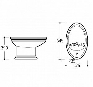 Биде напольное Boheme Puro 960 купить в интернет-магазине Sanbest