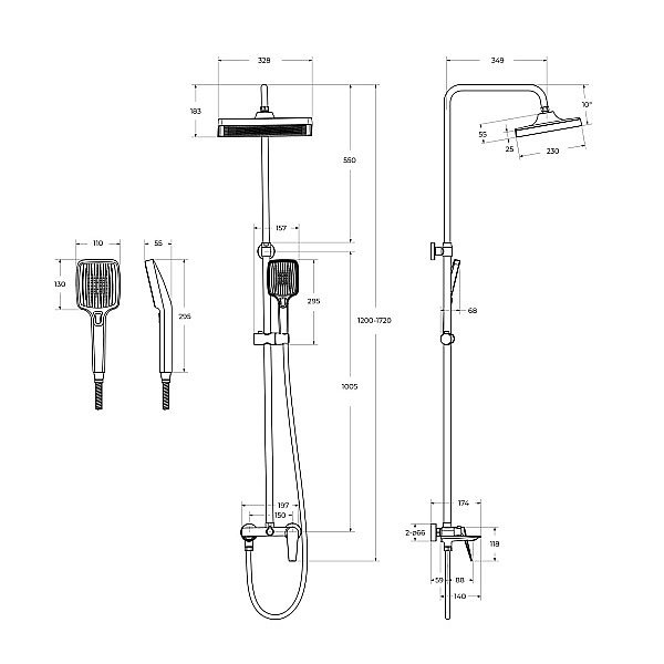 Душевая система Cezares LINER-CVD-01 хром купить в интернет-магазине сантехники Sanbest