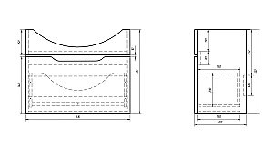 Тумба с раковиной Dreja Laguna 65 для ванной в интернет-магазине Sanbest