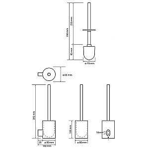 Ершик для унитаза Bemeta Organic Black 167113060 черный матовый купить в интернет-магазине сантехники Sanbest