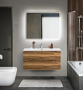 Тумба с раковиной BelBagno MARINO-CER-MINI-900-2C-SO-RR-P Rovere Rustico для ванной в интернет-магазине Sanbest