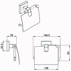 Держатель туалетной бумаги Azario RINA AZ-87010 хром купить в интернет-магазине сантехники Sanbest
