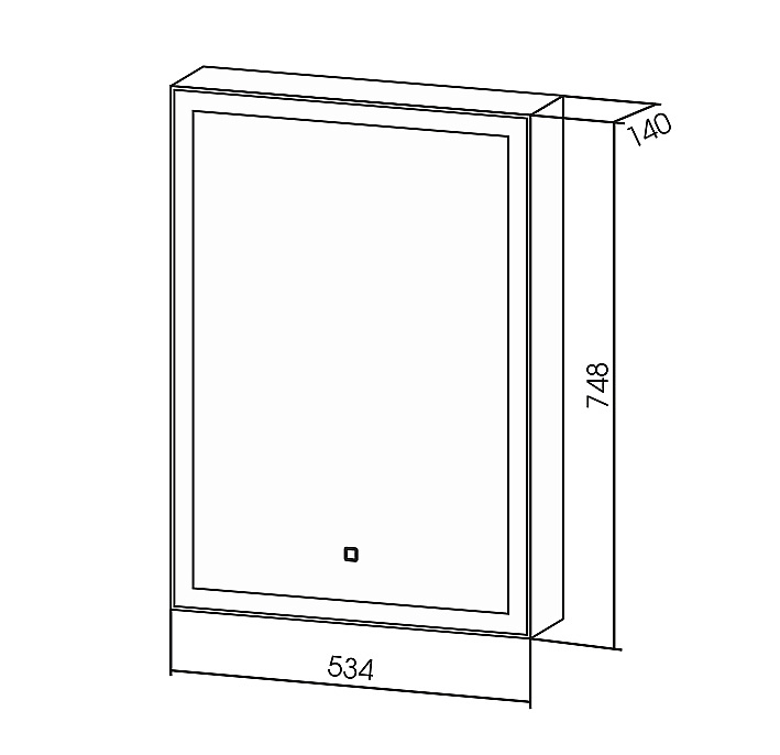 Зеркальный шкаф Azario Киото 50 LED-00002357 белый купить в интернет-магазине сантехники Sanbest