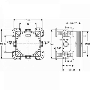 Душевая система Ideal Standard Idealrain Ceraflex BD006XC купить в интернет-магазине сантехники Sanbest