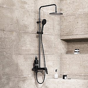 Душевая система Damixa Jupiter 977730300 черная матовая купить в интернет-магазине сантехники Sanbest