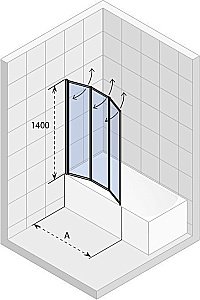 Шторка на ванну Riho ALTA 100 купить в интернет-магазине Sanbest