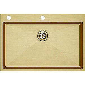 Кухонная мойка Paulmark Vast-Edge 75 PM777551-BG брашированное золото купить в интернет-магазине сантехники Sanbest
