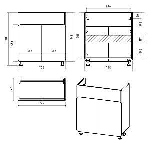 Тумба с раковиной Misty Чегет - 75 П-Чег-01075-011 белая для ванной в интернет-магазине Sanbest