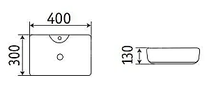 Раковина накладная CeramaLux N 40 7292 белая купить в интернет-магазине Sanbest