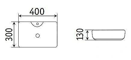 Раковина накладная CeramaLux N 40 7292 белая купить в интернет-магазине Sanbest