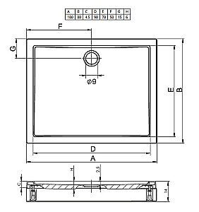 Душевой поддон Riho Davos 273 100x80 D002013005 белый купить в интернет-магазине Sanbest