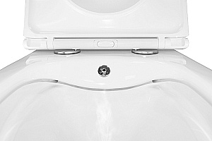 Унитаз подвесной с функцией биде Azario Grado AZ-046E-NR белый, безободковый, с крышкой микролифт купить в интернет-магазине Sanbest