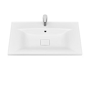 Тумба с раковиной Акватон Диор/Премьер М 80 белая глянцевая для ванной в интернет-магазине Sanbest