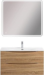 Тумба с раковиной BelBagno MARINO-CER-N-900-2C-SO-WO-P Rovere Bianco для ванной в интернет-магазине Sanbest