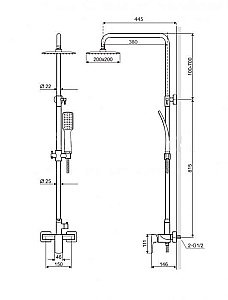 Душевая система Excellent RAIN KERIA купить в интернет-магазине сантехники Sanbest