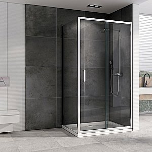 Душевой уголок ABBER Schwarzer Diamant AG301405-S805 140x80 стекло прозрачное/профиль хром купить в интернет-магазине Sanbest
