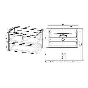 Тумба с раковиной Vincea Vico 80 V.Oak для ванной в интернет-магазине Sanbest