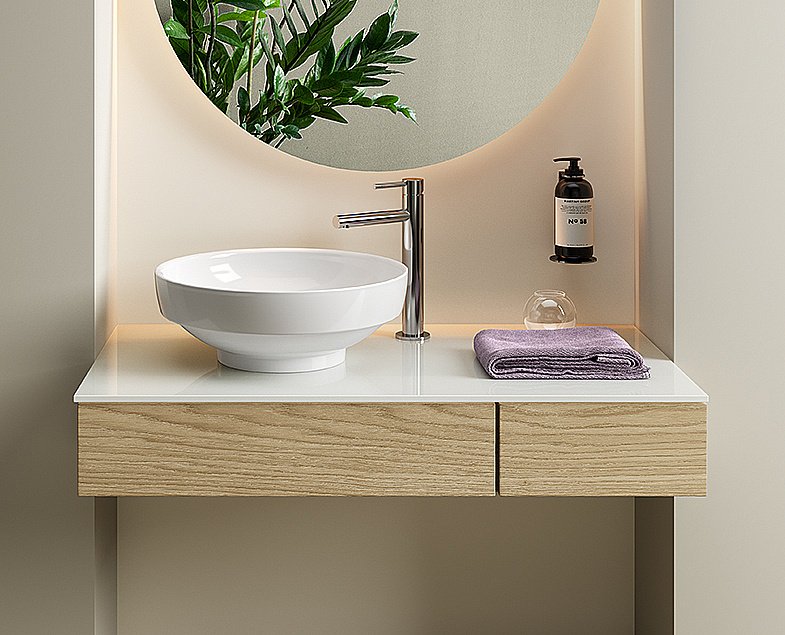 Раковина Vitra Water Jewels 40 4334B003-1361 белая купить в интернет-магазине Sanbest