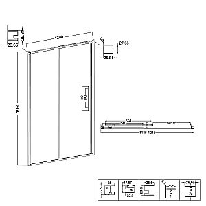 Душевой уголок Niagara Nova NG-64-12A/NG-A80-34 120х80 стекло прозрачное/профиль хром купить в интернет-магазине Sanbest