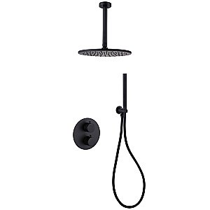 Душевая система ABBER Wasser Kreis AF8121B черная матовая купить в интернет-магазине сантехники Sanbest