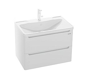 Тумба с раковиной подвесная Grossman АДЕЛЬ 70 белая для ванной в интернет-магазине Sanbest