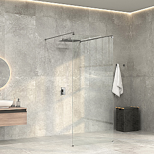 Душевое ограждение WasserKRAFT Vechte 60W46 110 фиксатор серебристый/стекло прозрачное купить в интернет-магазине Sanbest