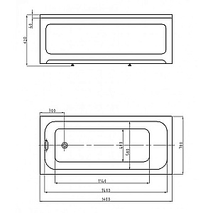 Ванна Azario Bella 160х70 AV.0020160 белая купить в интернет-магазине Sanbest