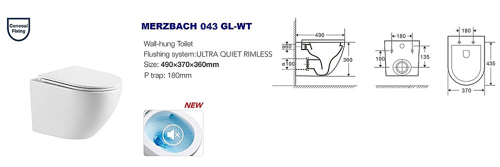 Унитаз с инсталляцией WeltWasser MARBERG 410 + MERZBACH 043 GL-WT + MAR 410 SE MT-BL купить в интернет-магазине Sanbest