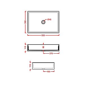 Раковина накладная Artceram Scalino 55 SCL002 12 00 Giallo Zinco купить в интернет-магазине Sanbest