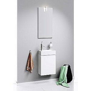 Тумба с раковиной AQWELLA Леон-МР 40 белая для ванной в интернет-магазине Sanbest