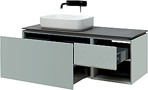 Тумба с раковиной Allen Brau INFINITY 120 1+1 папирус матовый для ванной в интернет-магазине Sanbest