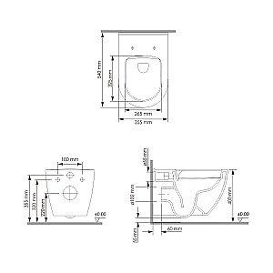 Унитаз WasserKraft Vils 56TLT.010.ME.BN01.H002 белый глянцевый, с крышкой микролифт, с инсталляцией, безободковый купить в интернет-магазине Sanbest