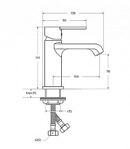 Смеситель для раковины BelBagno AURORA-LVM-CRM-W0 хром купить в интернет-магазине сантехники Sanbest