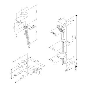 Душевой набор 3в1 AM.PM LIKE F4098000 хром купить в интернет-магазине сантехники Sanbest