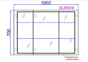 Зеркальный шкаф Aqwella Simplex 100 SLX0410 серый купить в интернет-магазине сантехники Sanbest