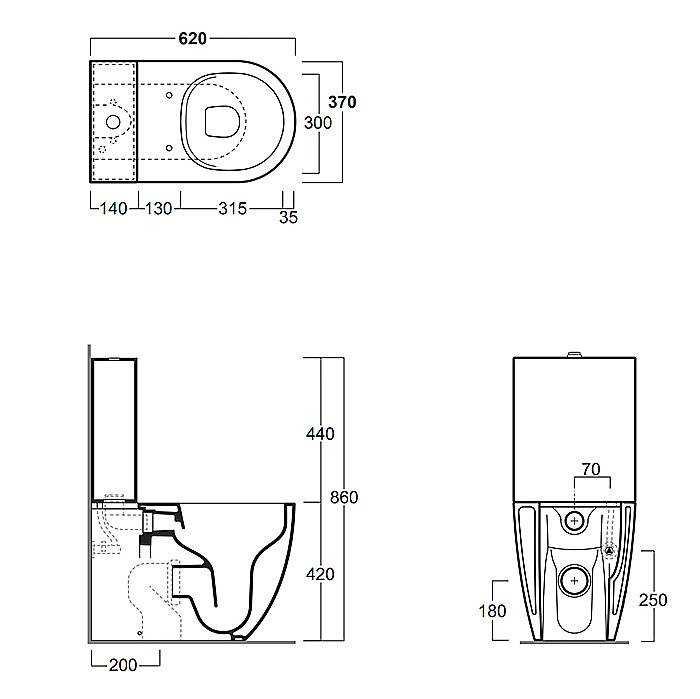 Унитаз напольный SIMAS Vignoni безободковый, с бачком, белый купить в интернет-магазине Sanbest