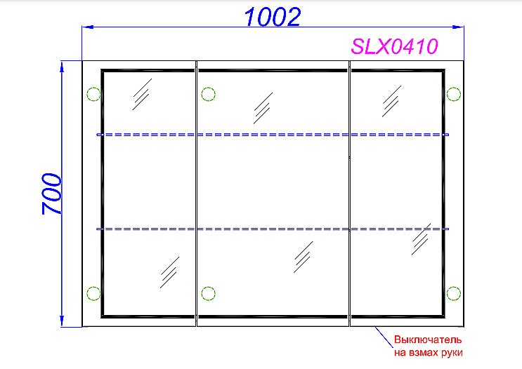 Зеркальный шкаф Aqwella Simplex 100 SLX0410 серый купить в интернет-магазине сантехники Sanbest